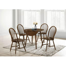 Elements International Jenson Round Folding Top Table Walnut Cherry 3A Packing IMAGE 8