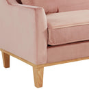 Elements International Palmer Sofa Blond Ash Distressed Wood Royal Blush IMAGE 5