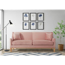 Elements International Palmer Sofa Blond Ash Distressed Wood Royal Blush IMAGE 6