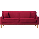 Elements International Palmer Sofa Blond Ash Distressed Wood Royal Ruby IMAGE 2