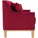 Elements International Palmer Sofa Blond Ash Distressed Wood Royal Ruby IMAGE 3