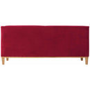 Elements International Palmer Sofa Blond Ash Distressed Wood Royal Ruby IMAGE 4