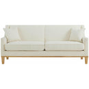 Elements International Palmer Sofa Blond Ash Distressed Wood Garrison Cotton IMAGE 2