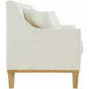 Elements International Palmer Sofa Blond Ash Distressed Wood Garrison Cotton IMAGE 3