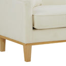 Elements International Palmer Sofa Blond Ash Distressed Wood Garrison Cotton IMAGE 6