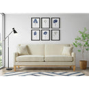 Elements International Palmer Sofa Blond Ash Distressed Wood Garrison Cotton IMAGE 7