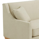 Elements International Palmer Sofa Blond Ash Distressed Wood Garrison Hemp IMAGE 5