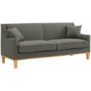 Elements International Palmer Sofa Blond Ash Distressed Wood Garrison Charcoal IMAGE 1