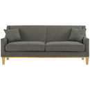 Elements International Palmer Sofa Blond Ash Distressed Wood Garrison Charcoal IMAGE 2