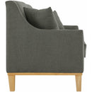Elements International Palmer Sofa Blond Ash Distressed Wood Garrison Charcoal IMAGE 3
