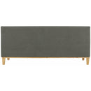 Elements International Palmer Sofa Blond Ash Distressed Wood Garrison Charcoal IMAGE 4