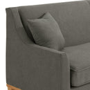 Elements International Palmer Sofa Blond Ash Distressed Wood Garrison Charcoal IMAGE 5