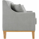 Elements International Palmer Sofa Blond Ash Distressed Wood Garrison Grey IMAGE 3