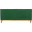 Elements International Palmer Sofa Blond Ash Distressed Wood Royal Kelly Green IMAGE 4