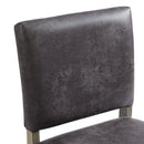 Elements International Collins Dining Side Chair W/ Stretcher in Grey IMAGE 5