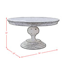 Elements International Britton White Dining Table