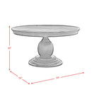 Elements International Britton White Dining Table