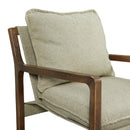 Elements International Spitfire Espresso Wood trim Chair in Mekinney Fawn IMAGE 4