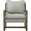 Elements International Spitfire Espresso Wood trim Chair in Mekinney Charcoal IMAGE 2