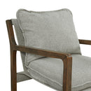 Elements International Spitfire Espresso Wood trim Chair in Mekinney Charcoal IMAGE 5