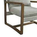 Elements International Spitfire Espresso Wood trim Chair in Mekinney Charcoal IMAGE 6