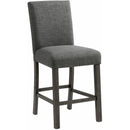 Elements International Oak Lawn Charcoal Grey Counter Chair Grey Fabric IMAGE 1