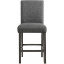 Elements International Oak Lawn Charcoal Grey Counter Chair Grey Fabric IMAGE 2