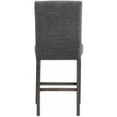 Elements International Oak Lawn Charcoal Grey Counter Chair Grey Fabric IMAGE 4