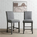 Elements International Oak Lawn Charcoal Grey Counter Chair Grey Fabric IMAGE 9