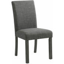 Elements International Oak Lawn Charcoal Grey Side Chair Grey Fabric IMAGE 1