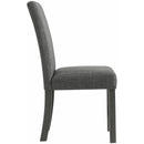 Elements International Oak Lawn Charcoal Grey Side Chair Grey Fabric IMAGE 3