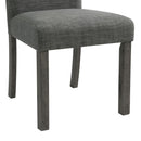 Elements International Oak Lawn Charcoal Grey Side Chair Grey Fabric IMAGE 7