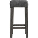 Elements International Oak Lawn Charcoal Grey 24" Counter Stool Grey Fabric IMAGE 3
