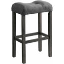 Elements International Oak Lawn Charcoal Grey 29" Barstool Grey Fabric IMAGE 1