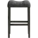 Elements International Oak Lawn Charcoal Grey 29" Barstool Grey Fabric IMAGE 2