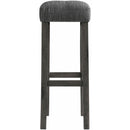 Elements International Oak Lawn Charcoal Grey 29" Barstool Grey Fabric IMAGE 3