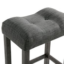 Elements International Oak Lawn Charcoal Grey 29" Barstool Grey Fabric IMAGE 4