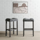 Elements International Oak Lawn Charcoal Grey 29" Barstool Grey Fabric IMAGE 7