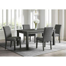 Elements International Oak Lawn Charcoal Grey Dining Table IMAGE 6
