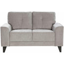 Elements International Michael Loveseat Complete in Urban Living Storm IMAGE 2