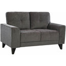 Elements International Michael Loveseat Complete in Urban Living Charcoal IMAGE 1