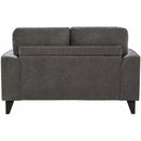 Elements International Michael Loveseat Complete in Urban Living Charcoal IMAGE 4
