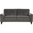 Elements International Michael Sofa Complete in Urban Living Charcoal IMAGE 2