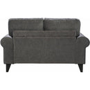 Elements International Bill Loveseat Complete in Urban Living Charcoal IMAGE 4