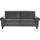 Elements International Bill Sofa Complete in Urban Living Charcoal IMAGE 2