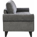 Elements International Bill Sofa Complete in Urban Living Charcoal IMAGE 3