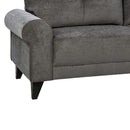 Elements International Bill Sofa Complete in Urban Living Charcoal IMAGE 6