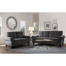 Elements International Bill Sofa Complete in Urban Living Charcoal IMAGE 7