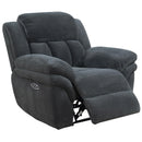 Elements International Santorini Power Motion Recliner Conran Carbon IMAGE 1