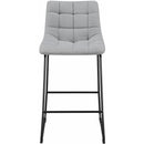 Elements International Seth (QSD6099-5B) 30" Linen Grey Bar Stool IMAGE 2